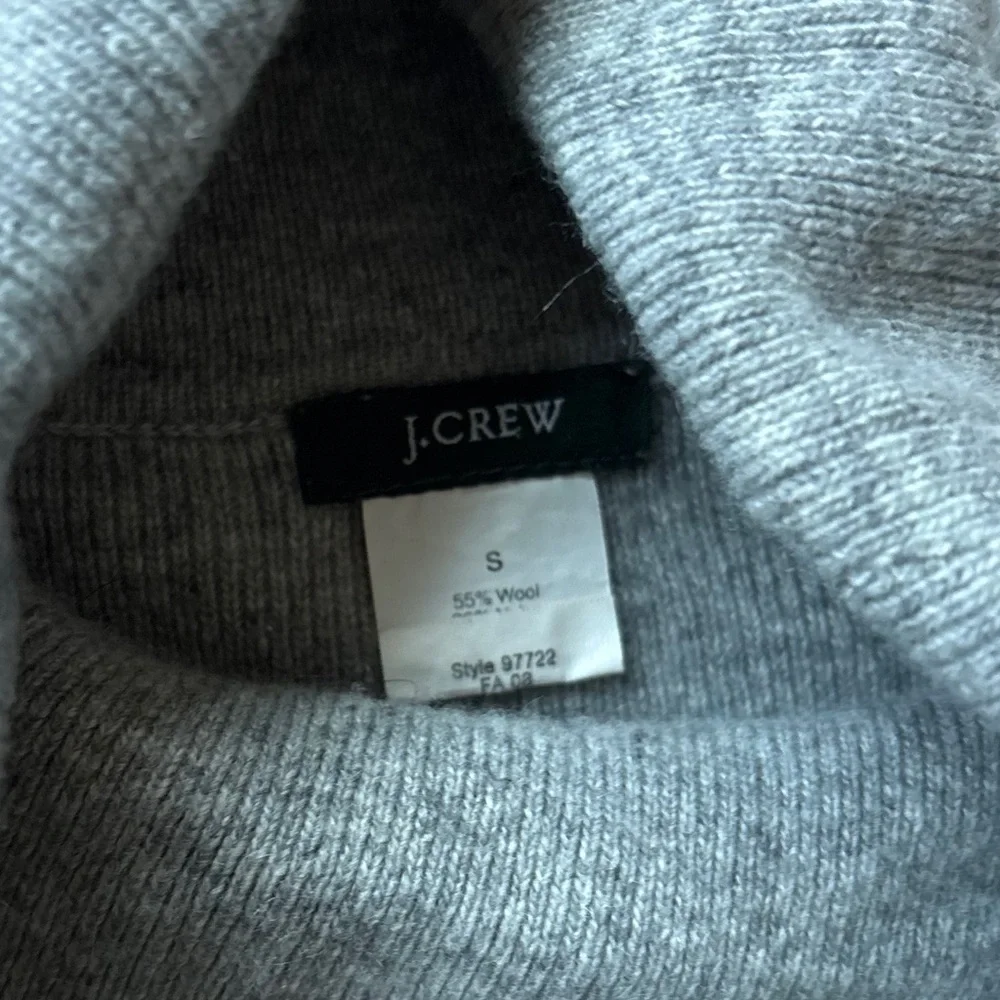 J.Crew wool turtleneck babydoll style dress womens small gray
